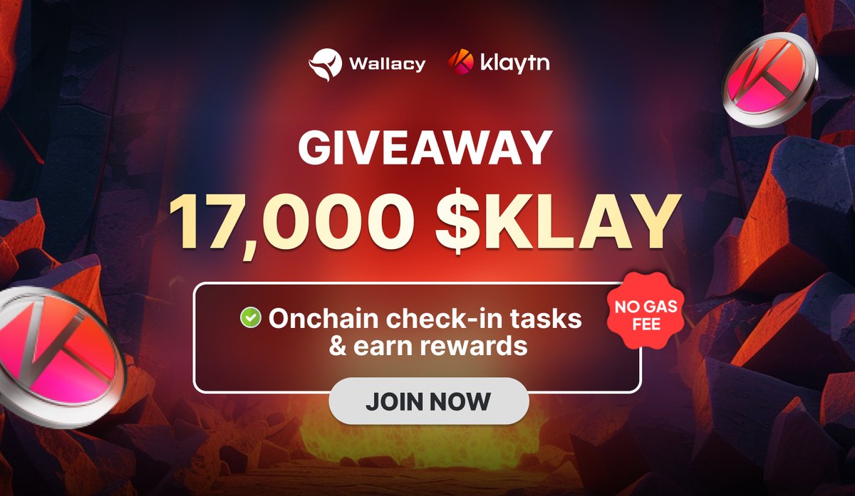 🏆 Free Simple task to share the 17K $KLAY token pool on Galxe

Wallacy Wallet and @Klaytn_official <a href="/Klaytn_VN/">Klaytn Vietnam (now Kaia Vietnam)</a> are excited to announce a one-of-a-kind event on Galxe to celebrate our partnership! 

💰Total Prize Pool: 17,000 $KLAY - 350 winners

🏁 Ends on August 15th at 8 AM UTC