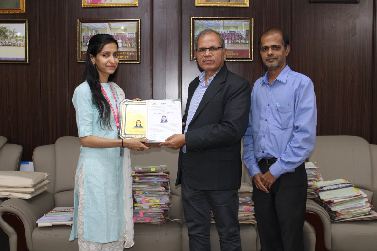 Proud to announce that Dr.<a href="/RichaA1411/">Richa Agnihotri</a>, Research Associate-III, Indo-Swiss Joint Research Project led by <a href="/DrMathimaran/">Mathimaran Natarajan PhD@ETH, Zürich, Switzerland</a> at Pondicherry University received the Young Scientist Award at the 9th Asian PGPR India Chapter National Conference at Bharathiar University, Coimbatore, India