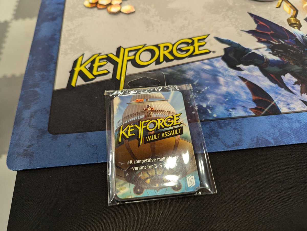 We have Vault Assault on sale at GenCon! Stop by Booth#2339 and say hi to the team! #keyforge