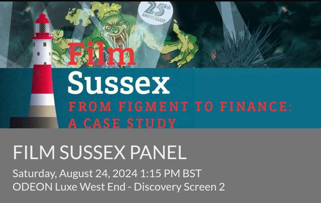 The first of our two panels this year is the Film Sussex panel, From Figment To Finance, looking at the complexities of film finance. It will be presented by Jen Handorf. Saturday 24th at 1:15pm Discovery Screen 2. Tickets are available and are free at the link below: