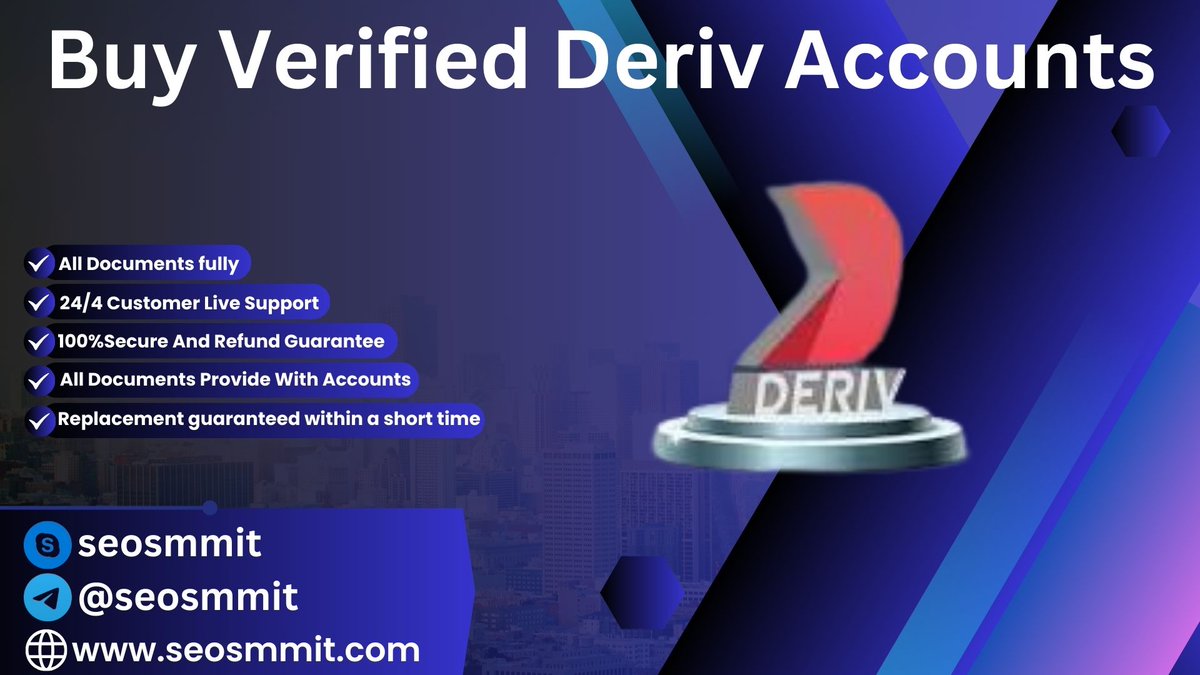 Buy Verified Deriv Accounts

seosmmit.com/product/buy-ve…

If You Need So, Contact US 

Skype: seosmmit
Telegram: @seosmmit
​Whatsapp: +1(862) 272-7541
Gmail:smmseoit@gmail.com

#buyverifiedderivaccounts
#verifiedderiv
#terugvolgvrijdag
#ajavoj
#OpeningCeremony
#Berenklauw
#Betze
