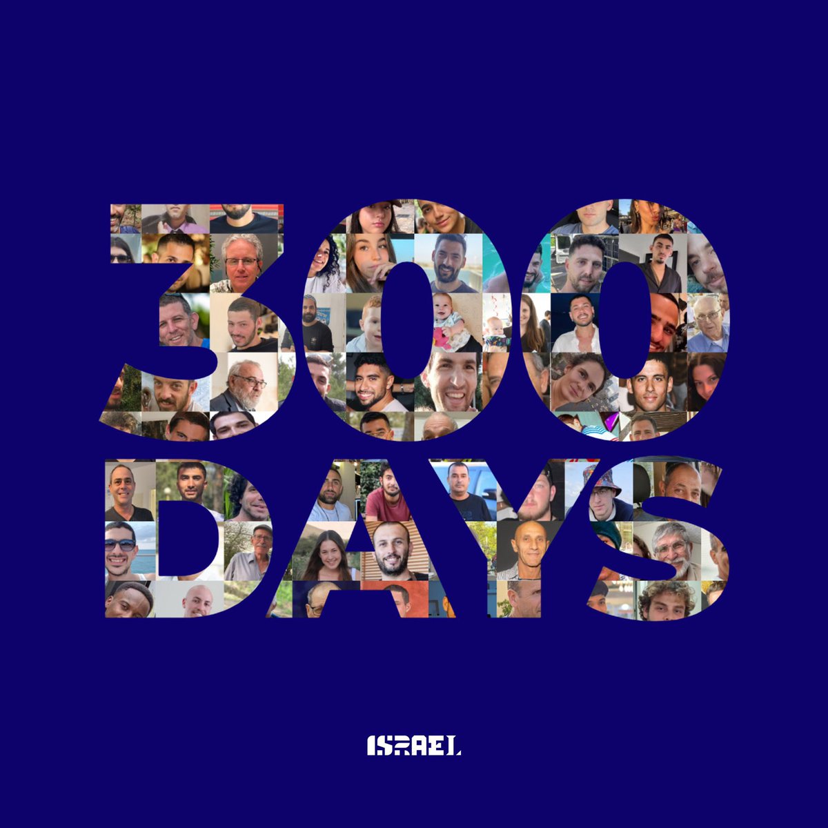 Israel's tweet photo. 300 days in hell. https://t.co/Zykle8Pjyd