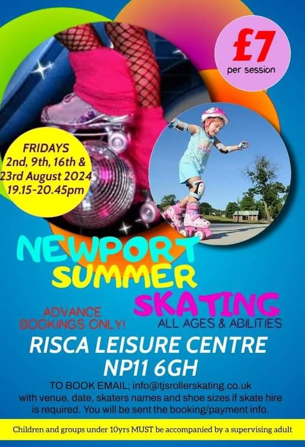**Newport Summer Roller Skating**

tjsrollerskating.co.uk