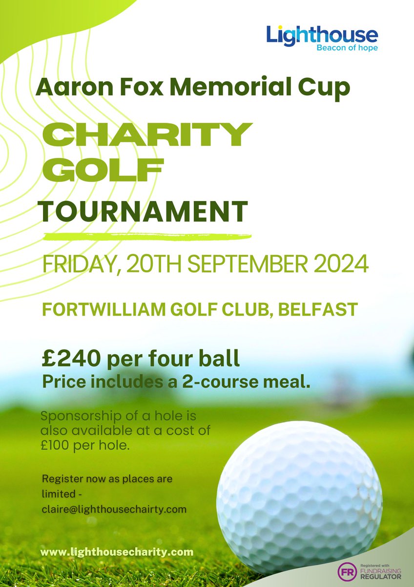 Lighthouse (@lighthouse_ire) on Twitter photo Whether you are a novice, a budding Rory McIlroy, or simply looking for a great day out, contact Claire@lighthousecharity.com or call 028 9075 5070 to get involved with our golf day in memory of Aaron Fox. Whether you are a novice, a budding Rory McIlroy, or simply looking for a great day out, contact Claire@lighthousecharity.com or call 028 9075 5070 to get involved with our golf day in memory of Aaron Fox.