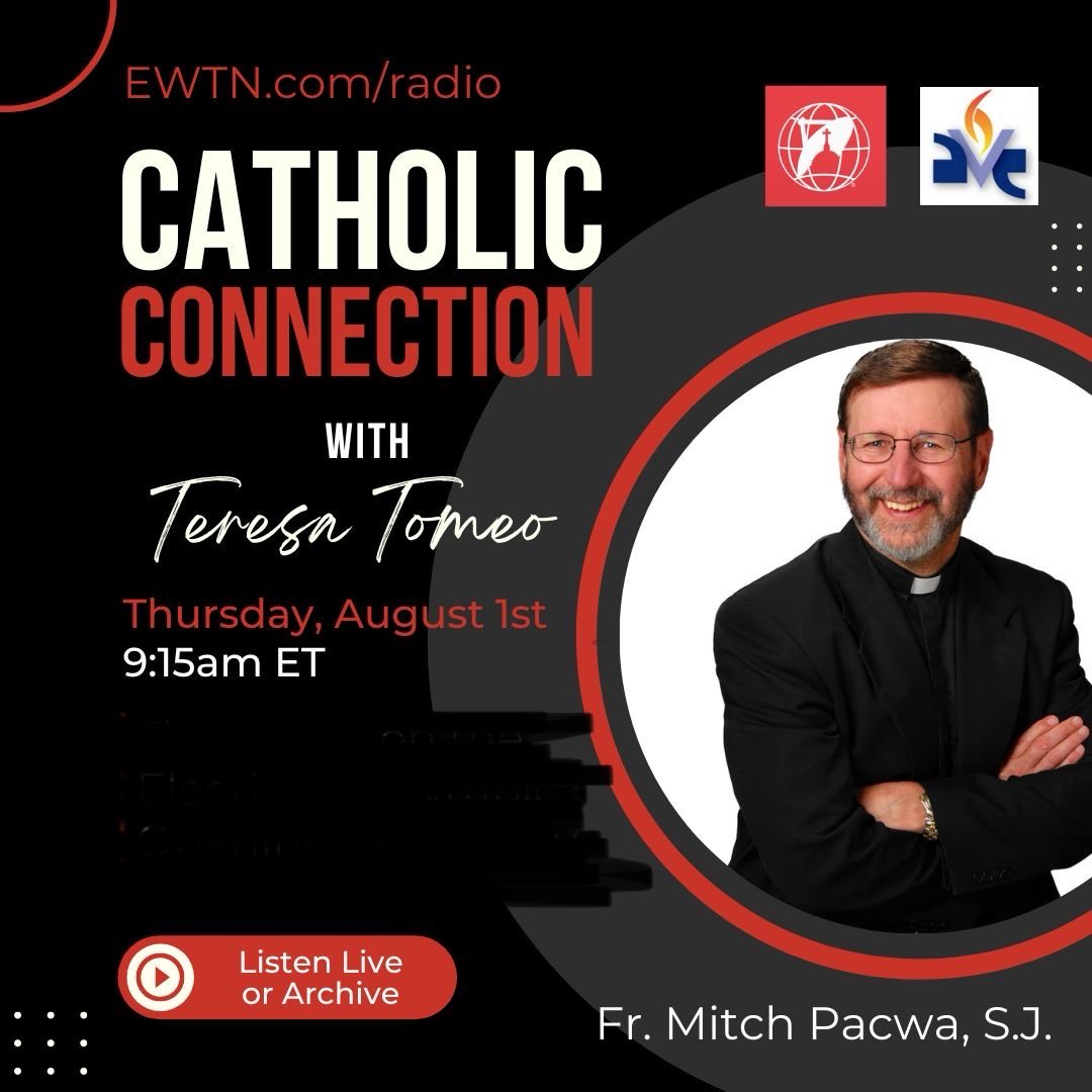 Tune in NOW!!! at 9:15amET on <a href="/EWTN/">EWTN Global Catholic Network</a> Radio! <a href="/FrMitchPacwaSJ/">Fr. Mitch Pacwa, SJ</a> &amp; I talk about the latest news from a #Catholic perspective.

Listen LIVE NOW: ewtn.com/radio 

#Catholic <a href="/EWTN/">EWTN Global Catholic Network</a> <a href="/AveMariaRadio/">Ave Maria Radio</a> #catholicx