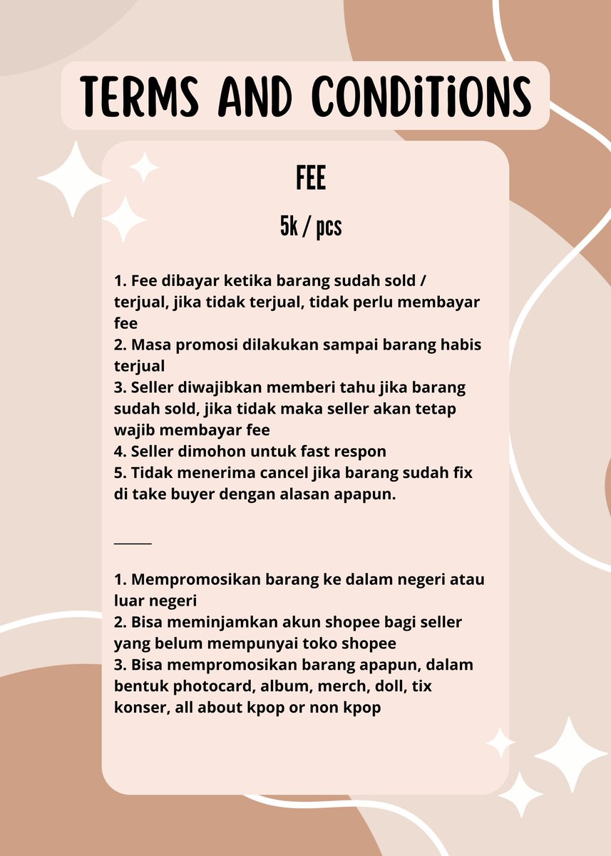 ynjoun's tweet photo. Terms &amp; Conditions

# Open jasa jual promosi pc kpop non kpop tshirt skincare tix concert titip link shopee freeong gratong xtra https://t.co/xTxTBLtAyp
