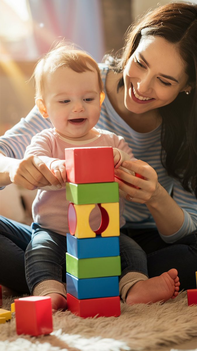 momfuse's tweet image. Witnessing the magic of playtime! 💕 Does your baby light up when stacking blocks too? 😊 #MomLife #BabyJoy #PlaytimeFun #CherishTheMoments