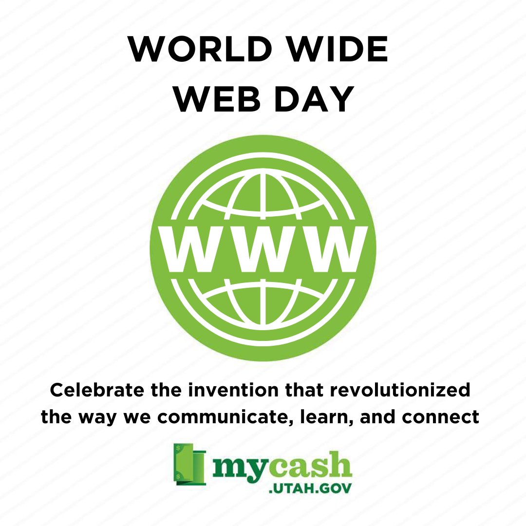 Today we celebrate the  invention that  revolutionized the way we communicate, learn, and connect with each other. We've used it to improve our processes and return lost money to more Utahns. Thanks to Sir Tim Berners-Lee for creating this amazing platform.  #WWWDay
