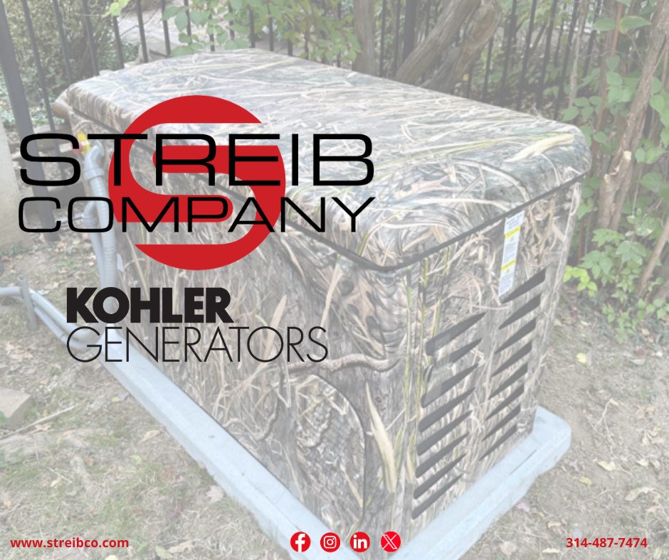 StreibCompany's tweet image. Don’t let heat waves leave you powerless! Call Streib today and get set up with a Kohler generator. Our generators are so discreet, won’t even notice them—until you need them. 
Enjoy peace of mind and stay cool with the best generators money can buy.
#StreibTribe #KohlerGenerator