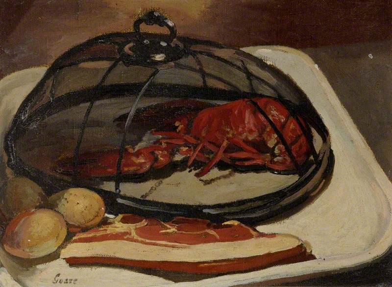 This week's <a href="/artukdotorg/">Art UK</a> #OnlineArtExchange for 'The Shape of Things: Still Life in Britain' <a href="/PallantGallery/">Pallant House Gallery</a> is all about the #stilllife 🥗
Our choice is Still Life with a Lobster (c.1921) by Laura Sylvia Gosse 🦞
Credit: <a href="/UniOfHull/">University of Hull</a>