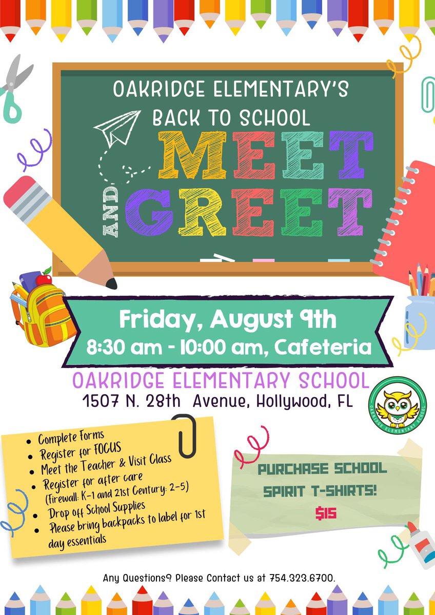 Oakridge Elementary (@oakridge_elem) on Twitter photo Please join us in kicking-off the 2024-25 school year! Oakridge ES is an amazing place to āBā! šš¦š <a href="/jenescandell/">Jennifer O. Escandell</a> <a href="/PrincipalPinder/">TeāAnka Pinder</a> <a href="/KMoore27_MK/">Kelly Moore</a> Please join us in kicking-off the 2024-25 school year! Oakridge ES is an amazing place to āBā! šš¦š <a href="/jenescandell/">Jennifer O. Escandell</a> <a href="/PrincipalPinder/">TeāAnka Pinder</a> <a href="/KMoore27_MK/">Kelly Moore</a>