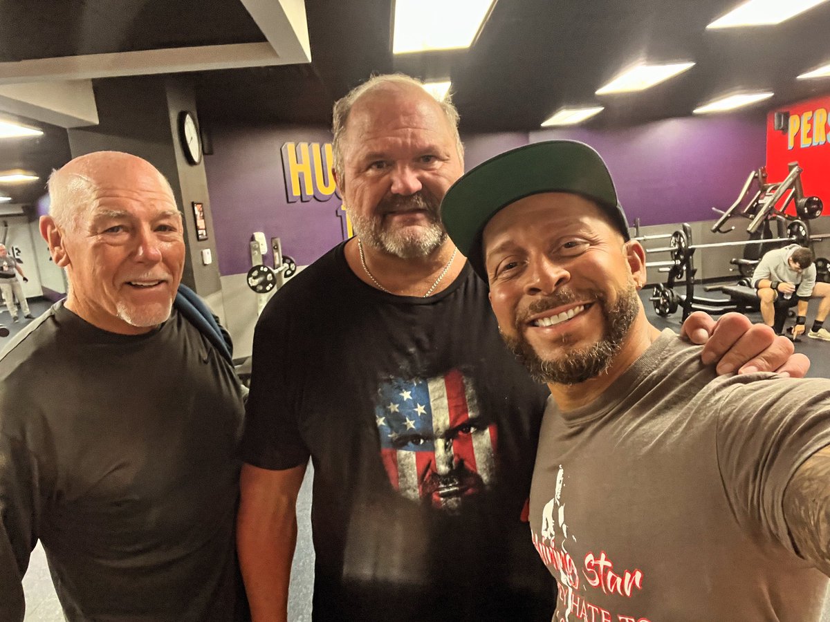 The Shining Star Rey Calitri (@calitrirey) on Twitter photo 🌟🇵🇷 Early Morning work out with The Boys 🫡😁
<a href="/TheArnShow/">Arn Anderson</a>
<a href="/TullyBFTR/">Tully Blanchard</a>
#fourhorsemen #friends #selfie #80swrestlecon #ispw #papi #wwf #nwa #wcw #goldenera #80swrestling #wrestling #professionalwrestling #icons #legends #superstar #champ #champions #luxury #vip 🌟🇵🇷 Early Morning work out with The Boys 🫡😁
<a href="/TheArnShow/">Arn Anderson</a>
<a href="/TullyBFTR/">Tully Blanchard</a>
#fourhorsemen #friends #selfie #80swrestlecon #ispw #papi #wwf #nwa #wcw #goldenera #80swrestling #wrestling #professionalwrestling #icons #legends #superstar #champ #champions #luxury #vip