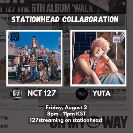 NayutaPH's tweet photo. Czennies and Yutamis come join us on @STATIONHEAD for #WALK streaming party hosted by @127streamINA π
Co-host: @NayutaPH π
π Aug 2, Friday
β° 8-11PM KST/7-10PM PHT
π https://t.co/92Uov2ywL9
#YUTA #μ ν #NCT127
#WalkStreamingParty
#YUTAMIStream #127zenStreamingParty https://t.co/99RTjy9xB1