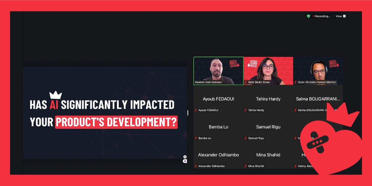 The Brutally Honest Mentor (@tbhmentor) on Twitter photo Yesterday, our team members <a href="/mrozansonmez/">Ozan (The Brutally Honest Startup Mentor)</a>, <a href="/BelizBediz/">Beliz Bediz Sinan</a>, and <a href="/alperengokmenn/">Alperen Zeki Gokmen</a> delivered a session on 'Using AI to Enhance Business Productivity' for startup founders at <a href="/africa_heroes/">Africa’s Business Heroes</a>' ABH 2024 Top 50 Bootcamp. Excited to see how they'll use AI!
#AI #Startups Yesterday, our team members <a href="/mrozansonmez/">Ozan (The Brutally Honest Startup Mentor)</a>, <a href="/BelizBediz/">Beliz Bediz Sinan</a>, and <a href="/alperengokmenn/">Alperen Zeki Gokmen</a> delivered a session on 'Using AI to Enhance Business Productivity' for startup founders at <a href="/africa_heroes/">Africa’s Business Heroes</a>' ABH 2024 Top 50 Bootcamp. Excited to see how they'll use AI!
#AI #Startups