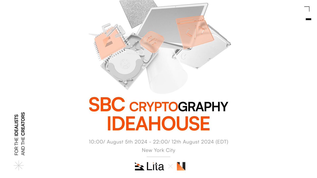 Lita x <a href="/libertyhouse__/">Liberty House</a> invites you to the SBC Cryptography IDEAHOUSE.

Co-working and workshop space where you can collaborate with SBC speakers, cryptographers, and founders.  

Join us at📍NYC 🗓️ Aug 5-12 

Limited spots. More info + RSVP now: lu.ma/f4il3mq0