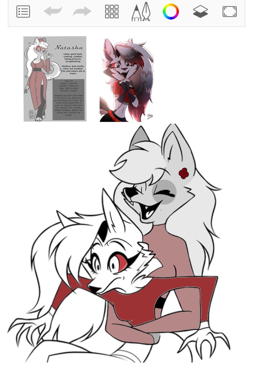 Thunder_Fun191's tweet photo. I Decided to Draw  @Vixie_Hellhound And Natasha Hugging each other But, Im not done yet, I hope you gona like it #natasha #loona #vixiesaint #HelluvaBoss https://t.co/g3nV5bK0iH