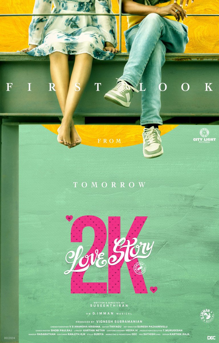 SS Music (@ssmusictweet) on Twitter photo Get ready to fall in love all over again! 🌟 The first look of our '2k Love Story' movie is dropping tomorrow! ❤️🔥
<a href="/Dir_Susi/">vennila production</a> <a href="/immancomposer/">D.IMMAN</a> <a href="/iamjagaveer/">Jagaveer</a> <a href="/MeenakshiGovin2/">Meenakshi Govindharajan</a> <a href="/CityLightPics/">City Light Pictures</a> @vignesh17935 @anad16na <a href="/SureshpaArt_dir/">suresh pazhanivelu</a> <a href="/thiyaguedit/">Thiyagarajan Editor</a> <a href="/shobimaster/">Shobi Paulraj</a> <a href="/iamKarthikNetha/">lyricist karthik netha</a> Get ready to fall in love all over again! 🌟 The first look of our '2k Love Story' movie is dropping tomorrow! ❤️🔥
<a href="/Dir_Susi/">vennila production</a> <a href="/immancomposer/">D.IMMAN</a> <a href="/iamjagaveer/">Jagaveer</a> <a href="/MeenakshiGovin2/">Meenakshi Govindharajan</a> <a href="/CityLightPics/">City Light Pictures</a> @vignesh17935 @anad16na <a href="/SureshpaArt_dir/">suresh pazhanivelu</a> <a href="/thiyaguedit/">Thiyagarajan Editor</a> <a href="/shobimaster/">Shobi Paulraj</a> <a href="/iamKarthikNetha/">lyricist karthik netha</a>