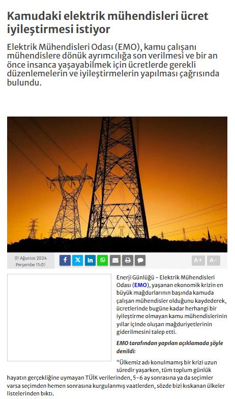 KAMUDAKİ ELEKTRİK MÜHENDİSLERİ ÜCRET İYİLEŞTİRMESİ İSTİYOR (enerji̇gunlugu.NET)
emo.org.tr/genel/bizden_d…