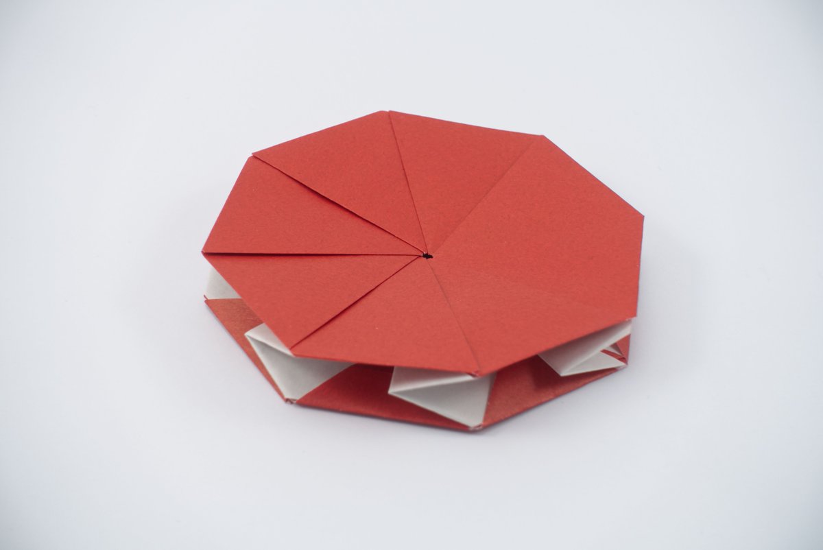 mkosmul's tweet photo. Star Moira (variant D). In this #origamistar, rays are completely hidden, so the star looks like a simple #disc. This view shows interesting structures made from the paper that would normally form the rays.
#origami #modularorigami #unitorigami #MichałKosmulski https://t.co/Ww7tc6s1PF