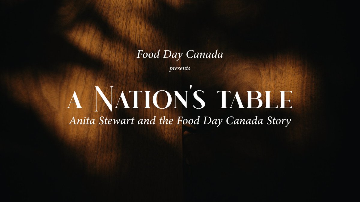 youtu.be/aTuWAeaQDCM?si… 
Food in Canada is as diverse as the people who live here. A brand new documentary short film, A Nation's Table, explores the life's work of Anita Stewart, the "patron saint of Canadian cuisine". Available on YouTube and our website #FoodDayCanada