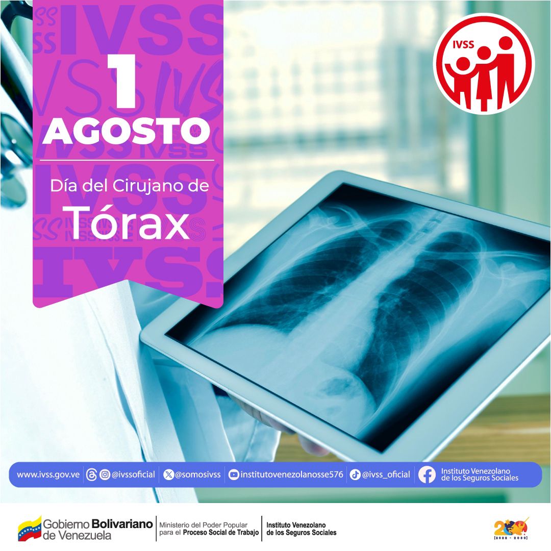 En el Sistema Público Nacional de Salud (SPNS), celebra el Día del Neumonólogo y del Cirujano de Tórax en Venezuela. 

#PuebloDeJusticia 

@nicolasmaduro <a href="/florescilia/">Cilia Flores</a> <a href="/MagaGutierrezV/">Magaly Gutiérrez Viña</a>  <a href="/delcyrodriguezv/">Delcy Rodríguez</a>