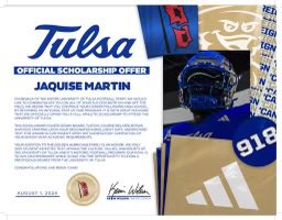 jaquise_martin's tweet photo. It’s official @TulsaFootball 
#ReignCane👑🌀 #FIGHT

@TulsaCoachKDub @Switz @RudderFootball @GoldenHurricane https://t.co/2wvnGJhGjH