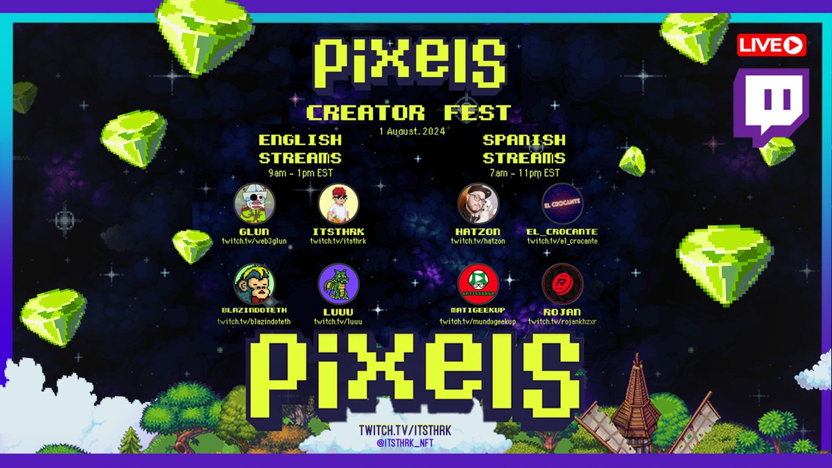 ITsTHRK_NFT's tweet image. [Live] Creator Fest @pixels_online 
twitch.tv/itsthrk
#FreeVIP