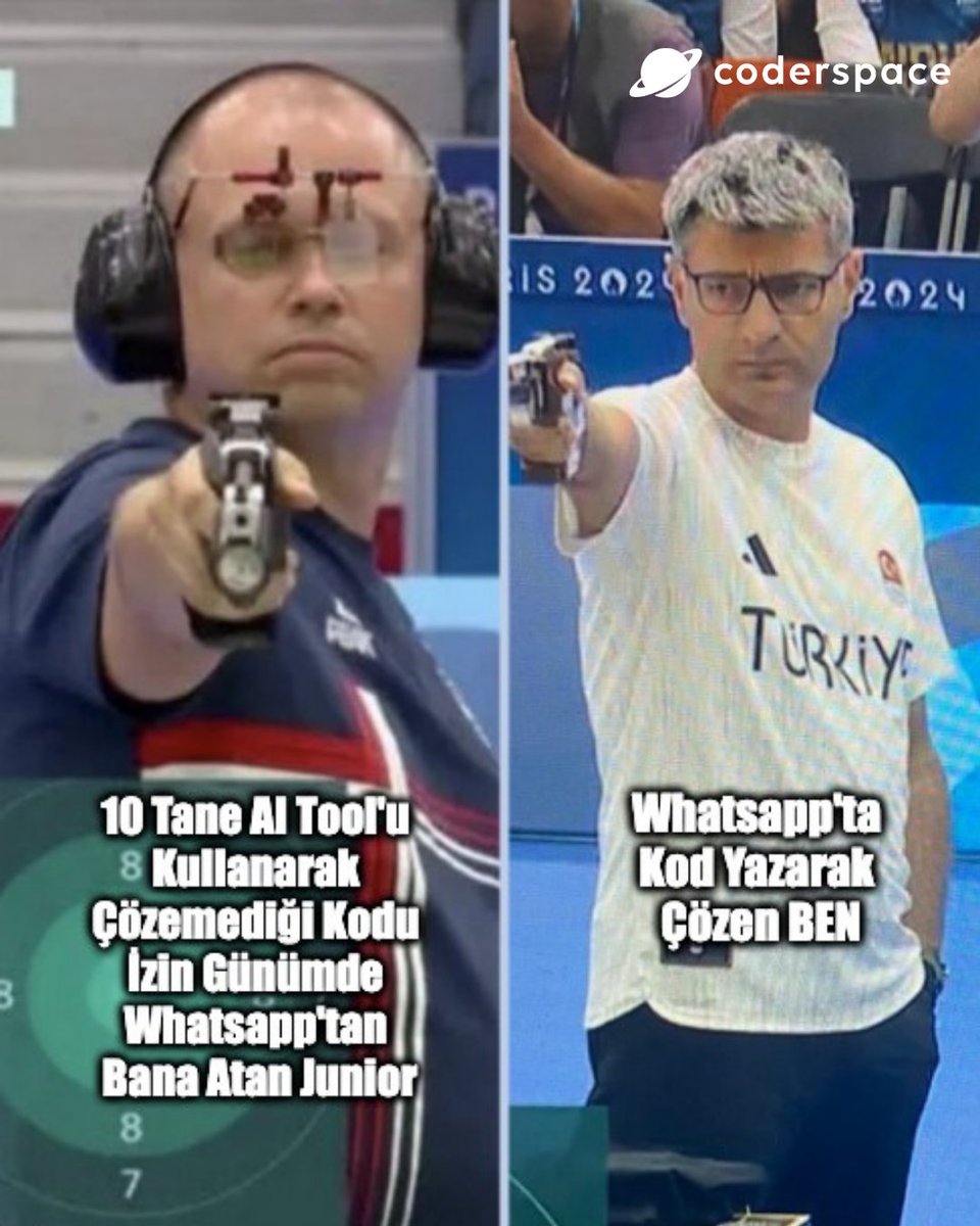 coderspace_io's tweet image. Kodlama yaparken takılan Junior&apos;ın seni çağırmıştır...

Çok rahat, çok profesyonel…👊

#Coderspace #developer #yazılım #programlama #YusufDikeç #parisolimpiyatları #paris2024