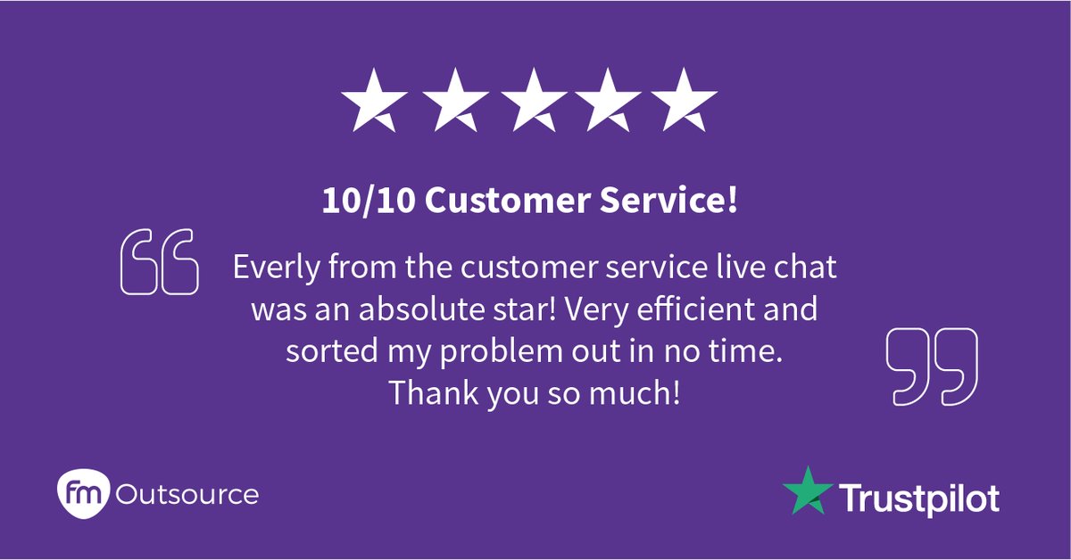 Another fantastic Trustpilot review for one of our clients, well done Everly!🥳

Over the past decade, we have helped many businesses transform their review scores. Want to find out how? Get in touch today: eu1.hubs.ly/H0bx87S0

#CustomerService #ContactCenter