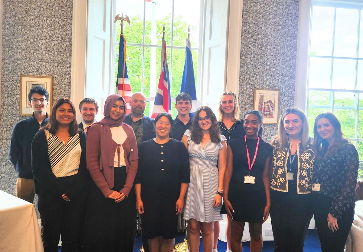 U.S. Consulate Edinburgh (@usainscotland) on Twitter photo It was a pleasure to host an impressive group of 🇺🇸 <a href="/USUKFulbright/">US-UK Fulbright</a> Summer Institute students based at <a href="/UniStrathclyde/">University of Strathclyde</a> & <a href="/GSofA/">The Glasgow School of Art</a> at the Consulate this week.
Fulbright Summer Institutes open doors to cultural exchange and academic growth. Learn more here fulbright.org.uk/our-programmes… It was a pleasure to host an impressive group of 🇺🇸 <a href="/USUKFulbright/">US-UK Fulbright</a> Summer Institute students based at <a href="/UniStrathclyde/">University of Strathclyde</a> & <a href="/GSofA/">The Glasgow School of Art</a> at the Consulate this week.
Fulbright Summer Institutes open doors to cultural exchange and academic growth. Learn more here fulbright.org.uk/our-programmes…