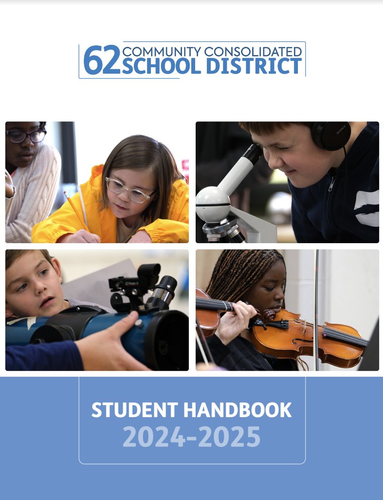 🎉 Hey D62! 📚 The 2024-2025 Student Handbook is now posted and ready for you to check out! 🙌 Find everything you need to know about attendance, enrollment, technology and more in one place. Click here: d62.org/our-story/stud…
#62learns #62united