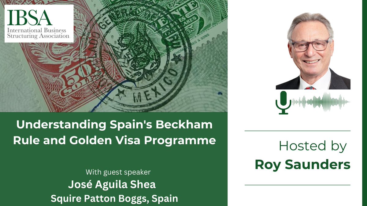 Podcast: t.ly/domXE José Aguilar Shea, of Squire Patton Boggs, Madrid, explores the evolution of the Beckham rule and its impact on tax liability for sports personalities, and discusses the breakdown of Spain's golden visa programme and its recent shifts.