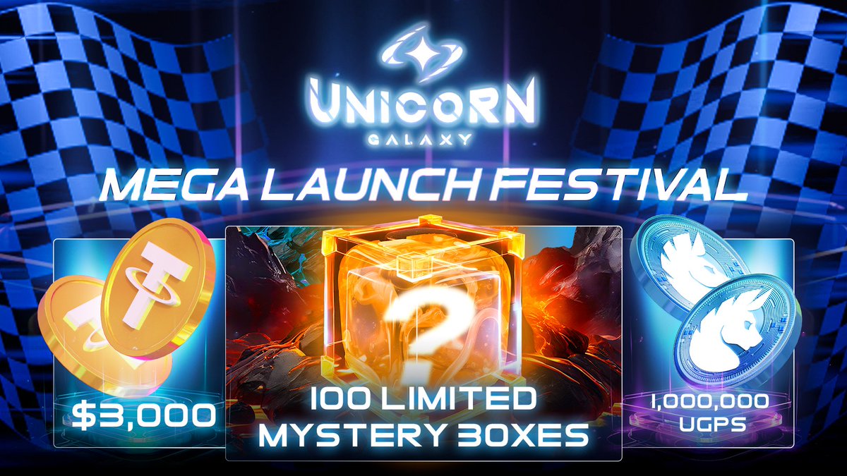 🚨 UNICORN GALAXY MEGA LAUNCH FESTIVAL HAS JUST KICKED OFF 🚨

🎁100 Mystery Boxes are calling for 100 Champs to unveil exclusive Airdrops and countless privileges. Secrets to be revealed at the end 😉

🌟 Additional 1,000,000 UGPs and $3,000 rewards are up for grabs across 6