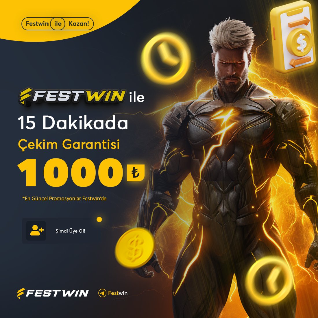 ⚡️ Çekim Hızında Bizden Hızlısı Yok!
        
🍀 Festwin 'DE çekimleriniz "15 Dakikada" hesabınızda, gecikirse 1000₺ Hediye! En popüler oyunlar ile Avrupa' nın en hızlı bahis sitesi Festwin Kazandırıyor!