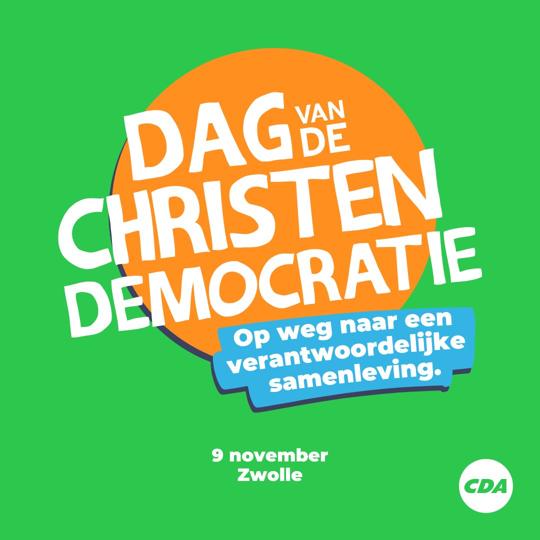 📢 SAVE THE DATE!

9 november is de Dag van de Christendemocratie. Op deze dag staat onze kijk op de samenleving centraal. 🤝

Wil jij bij deze dag gevuld met inspiratie, discussie en boeiende sprekers zijn? Zet dan 9 november in je agenda en houd onze kanalen in de gaten! 🗓️
