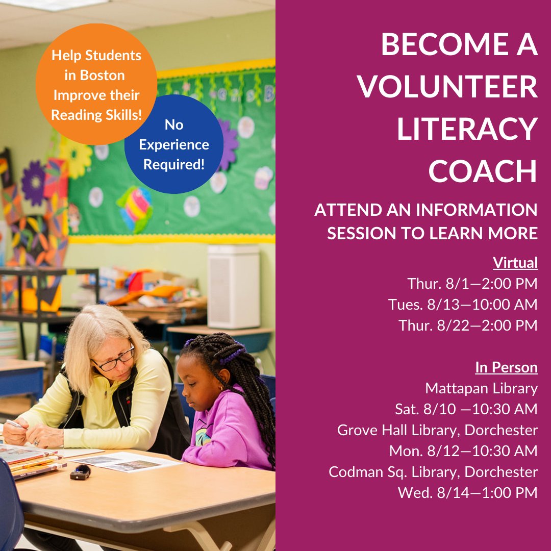 Literations (@literationsma) on Twitter photo Our volunteers are the core of our organization. Want to become a volunteer? Come to our information session today to learn more about what being a volunteer is like. Sign up here: literations.breezy.hr/p/9c702cc0e31a…
#Literations #VolunteerOpportunity #ReadingImpact Our volunteers are the core of our organization. Want to become a volunteer? Come to our information session today to learn more about what being a volunteer is like. Sign up here: literations.breezy.hr/p/9c702cc0e31a…
#Literations #VolunteerOpportunity #ReadingImpact