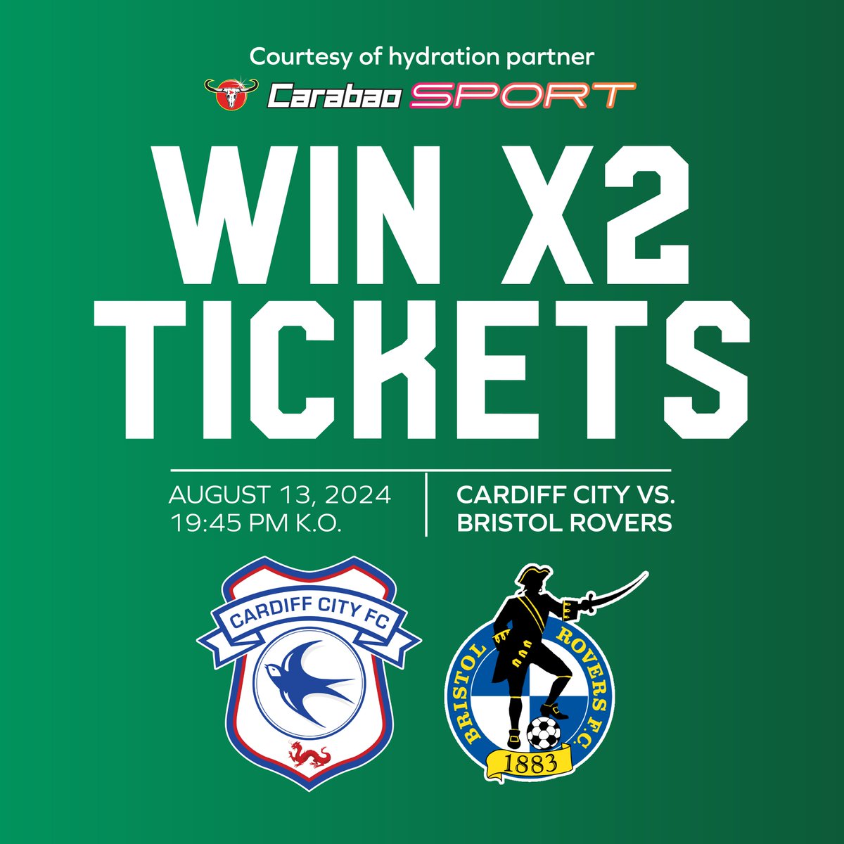 CardiffCityFC's tweet image. To celebrate our new partnership with @CarabaoUK, we’re giving away 2 pairs of tickets to our @Carabao_Cup tie vs. Bristol Rovers to two lucky fans!

To enter, like &amp;amp; repost this Tweet! 🎟️

Ends August 9th. Winners announced August 12th. T&amp;amp;Cs: bit.ly/3LOOzbK

#CityAsOne