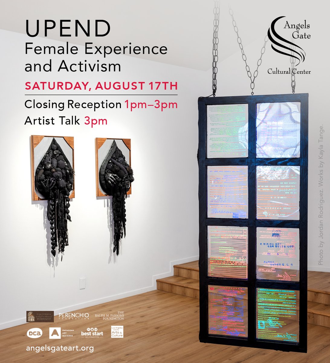 AngelsGateArt's tweet image. You’re invited to a Closing Reception for UPEND and Displacing Structures on Sat., August 17th from 1-3pm. There will be an Artist Talk with the curator and artists of UPEND at 3pm.

RSVP: …-displacing-structures.eventbrite.com

#feministart #agcc #upend #artisttalk #contemporaryartla #activism