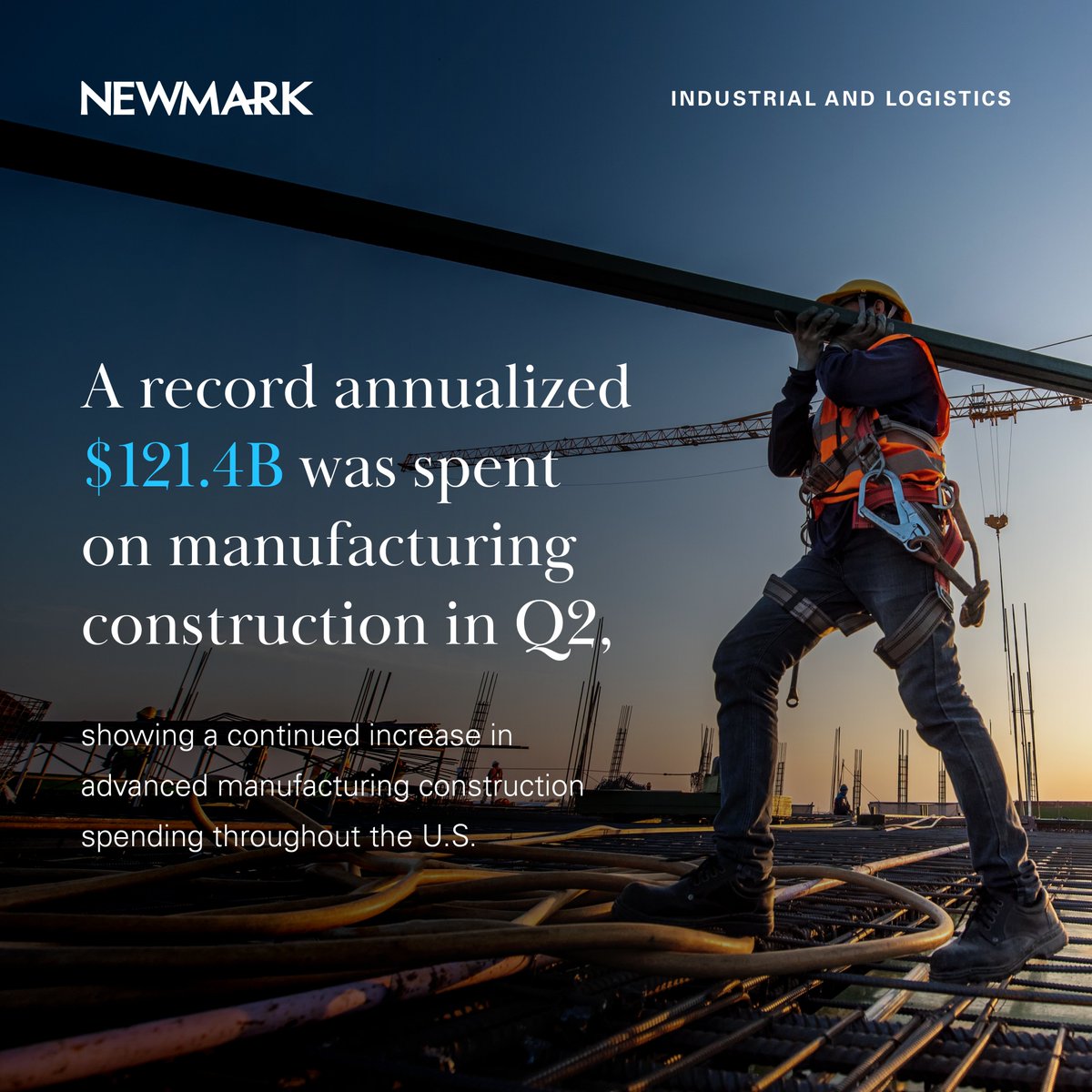 Newmark has traced the momentum in North American manufacturing since 2020. In the final installment, we identify projects &amp; segments being driven by investments &amp; in turn, the economic impact created by the multiplier effect. Sign up for the report now. nmrk.re/3WqZcGQ