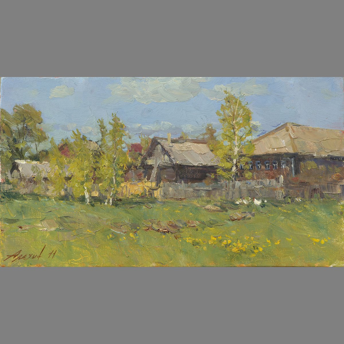 souzrushud's tweet photo. Вот и начался последний летний месяц август. А вроде была весна недавно совсем... и «Ветреный май» как вчера был... А теперь он - картина Андрея Алехина в нашей ленте.

#Художник #АндрейАлехин #Пейзаж #Деревня #Май #Избы #Дом #SOUZRUSHUD #СоюзРусскихХудожников #Импрессионизм https://t.co/wj06DtjWE7