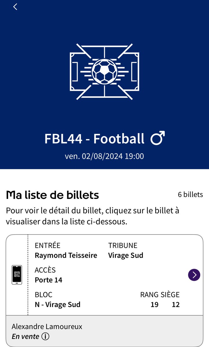 alex2lams's tweet photo. Vends 6 places pour le quart de finales homme JO Égypte - Paraguay, demain à 19h à Marseille 

Virage sud : 15€ / place (au lieu de 30€)

Transfert des places via l’app Paris 2024 Tickets

#JO2024 #Paris2024 #Marseille #Football #EgypteParaguay #Match #Velodrome https://t.co/snVoBjAsjW