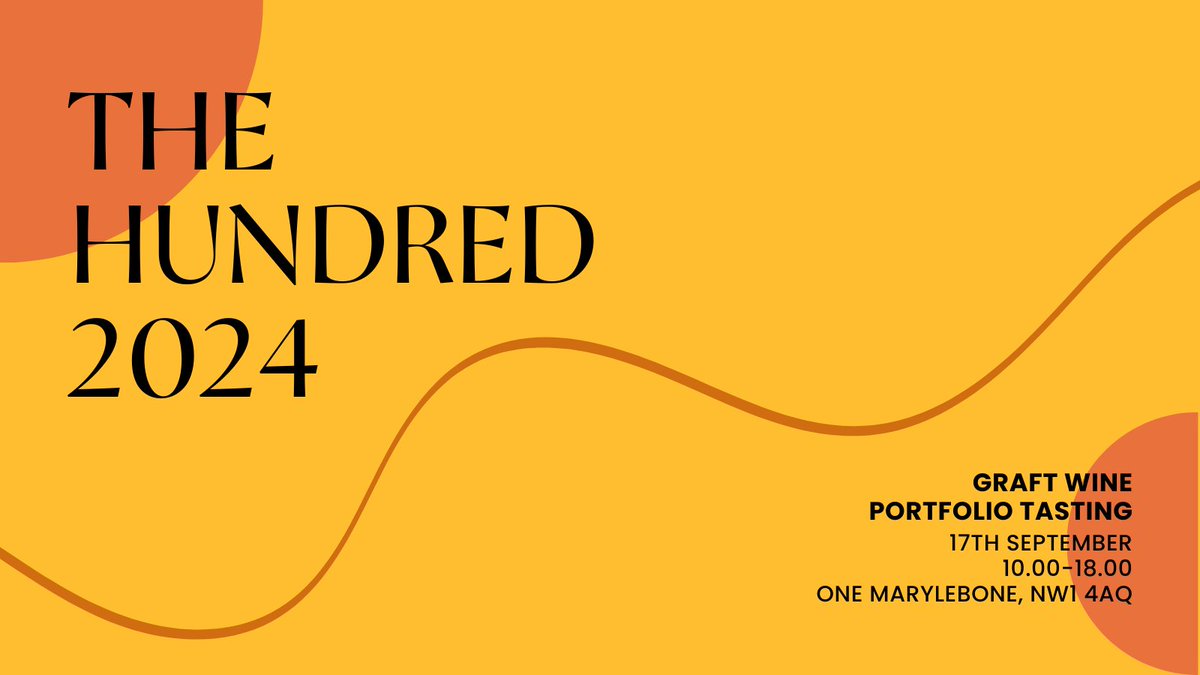 SAVE THE DATE 🍷

Our Hundred Portfolio Tasting is back on 17th Sept!

Explore a carefully chosen selection of 100 wines from across our award-winning portfolio and meet some of our amazing winemakers to learn about their wines first-hand 🙌

👉 RSVP: bit.ly/3Yrb1zd