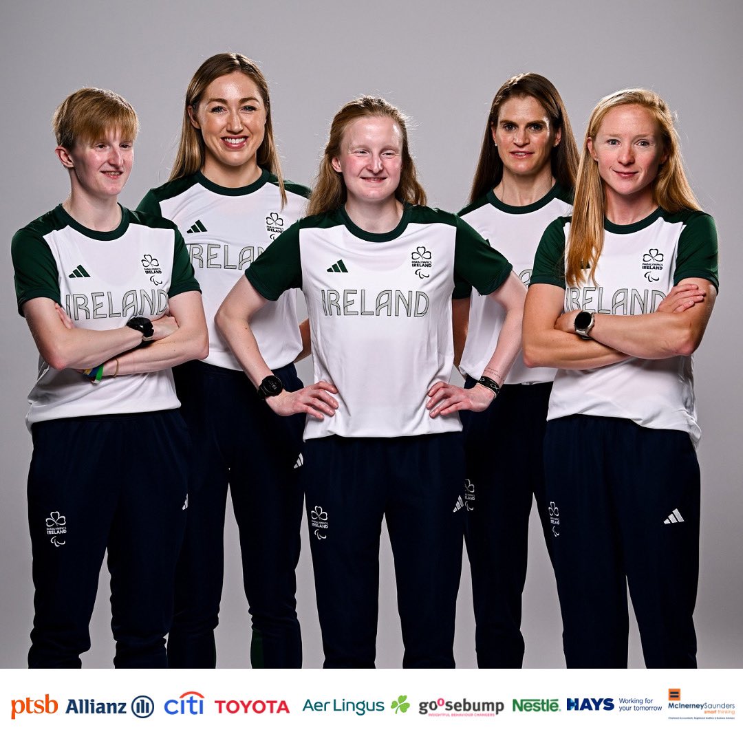 WHY DO ONE SPORT WHEN YOU CAN DO THREE???

We will have three athletes and two guides representing us in Paris for Para triathlon!

Cassie Cava
Judith MacCombe
Chloe MacCombe
Eimear Nicholls
Catherine Sands

#TeamIreland | #Paris2024 | #TheNextLevel