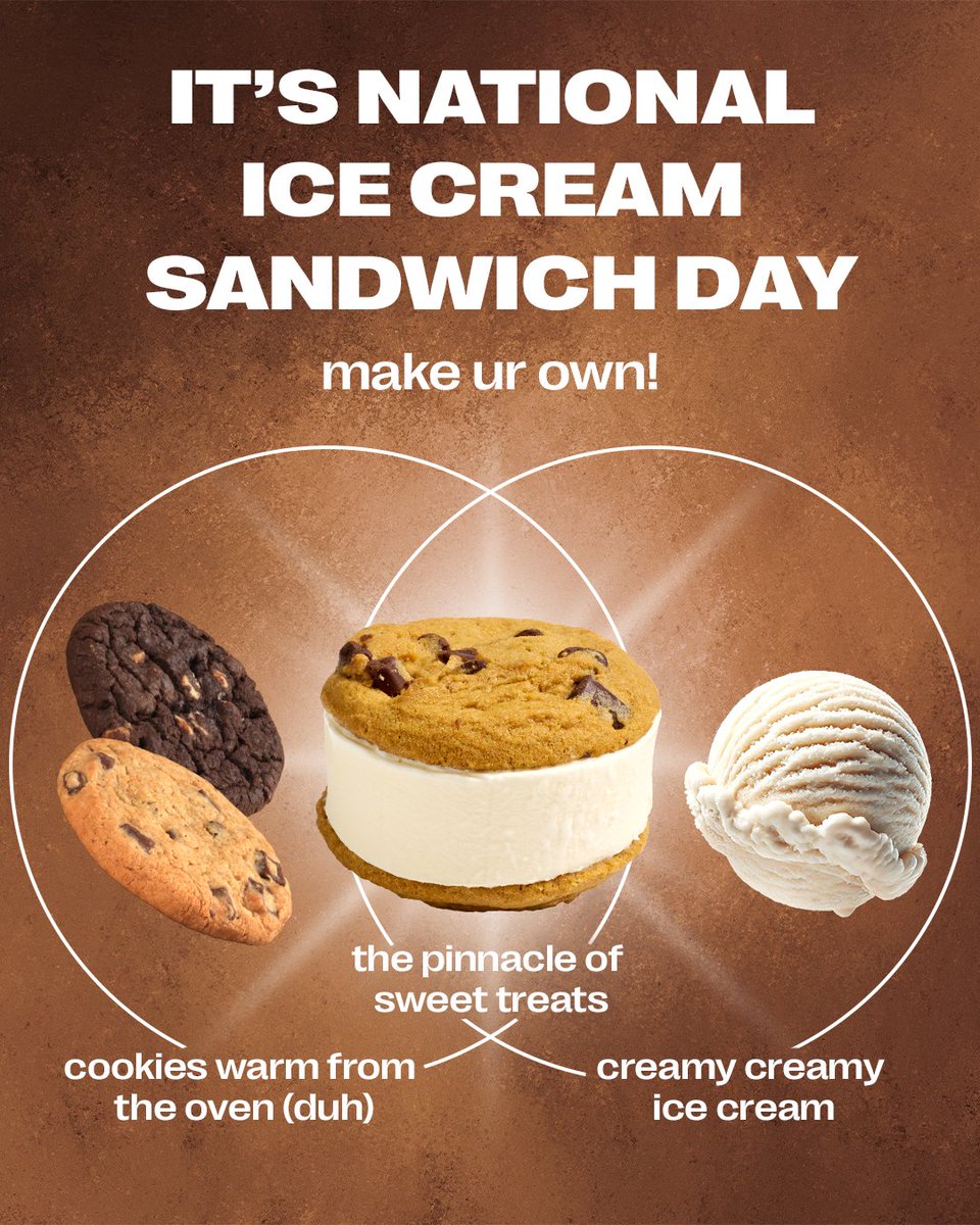 $2 ice cream sandwiches made with our freshly baked in-store cookies and smooth, creamy vanilla ice cream….i mean does it get any better than this?

🍪august 1-2
🍦ask for any 2 warm cookies
🍪a team member will build your sandwich with vanilla ice cream!

#7ElevenCanada