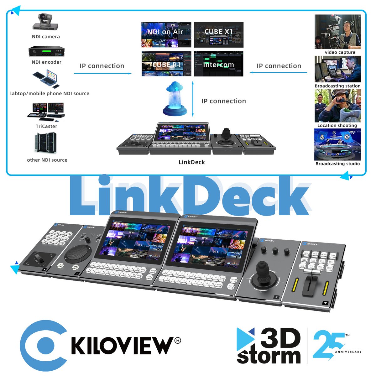 🔥Discover the ultimate workflow solution with LinkDeck, brought to you by <a href="/kiloview/">Kiloview Electronics</a>  &amp; 3D Storm. 🤝

As the official Kiloview distributor, 3D Storm is excited to showcase this innovative product at IBC 2024, on its stand 7.C05 – Hall 7. 👀

#3DStorm #Kiloview #LinkDeck #ProAV