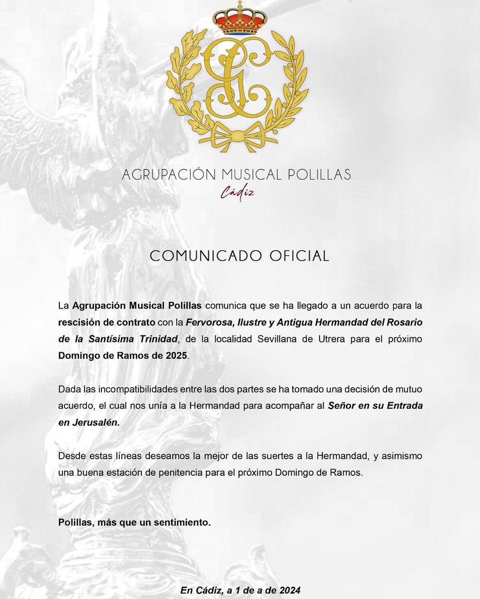 🔴 𝐂𝐨𝐦𝐮𝐧𝐢𝐜𝐚𝐝𝐨 𝐎𝐟𝐢𝐜𝐢𝐚𝐥 | 𝐑𝐞𝐬𝐜𝐢𝐬𝐢𝐨́𝐧 𝐝𝐞 𝐜𝐨𝐧𝐭𝐫𝐚𝐭𝐨 𝐃𝐨𝐦𝐢𝐧𝐠𝐨 𝐝𝐞 𝐑𝐚𝐦𝐨𝐬