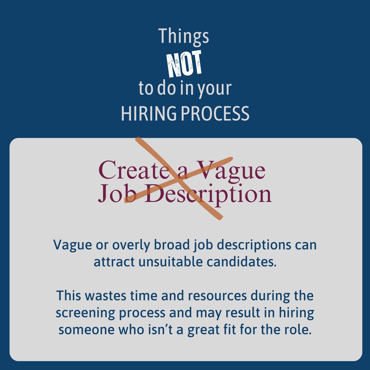 Clear job descriptions attract the right talent. Vague ones waste time and can lead to poor hires and early turnover. Precision is key.

#Hiring #TalentAcquisition #HR