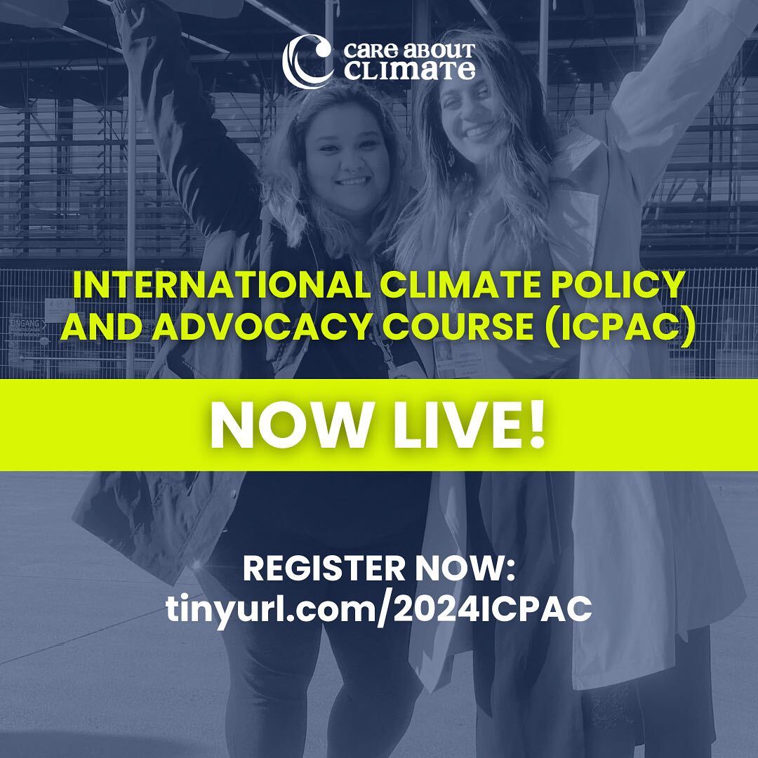 Our long-awaited International #climate Policy and Advocacy Course (ICPAC) is NOW LIVE!

Link to register tinyurl.com/2024ICPAC
This means you can now start your learnings on the course, interact with our resources &amp; get to know the online #CAC community of youth advocates.