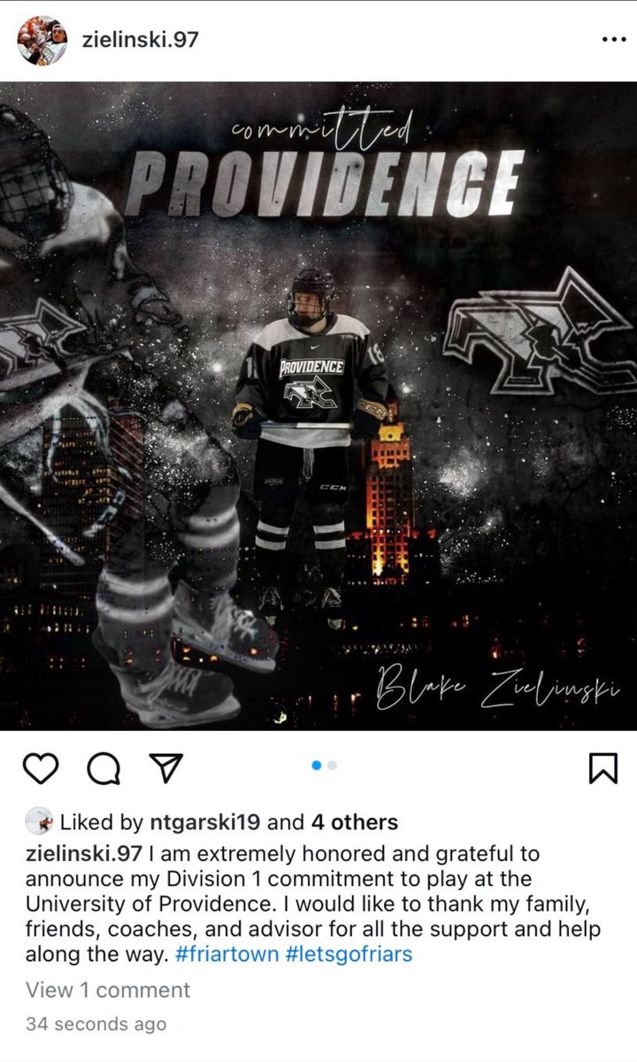 Congratulations to future Buc and 1st round pick in this years futures draft Blake Zielinski, on his commitment to play division 1 college hockey at Providence!!! Let’s Go!!! 🏴‍☠️🏴‍☠️🏴‍☠️