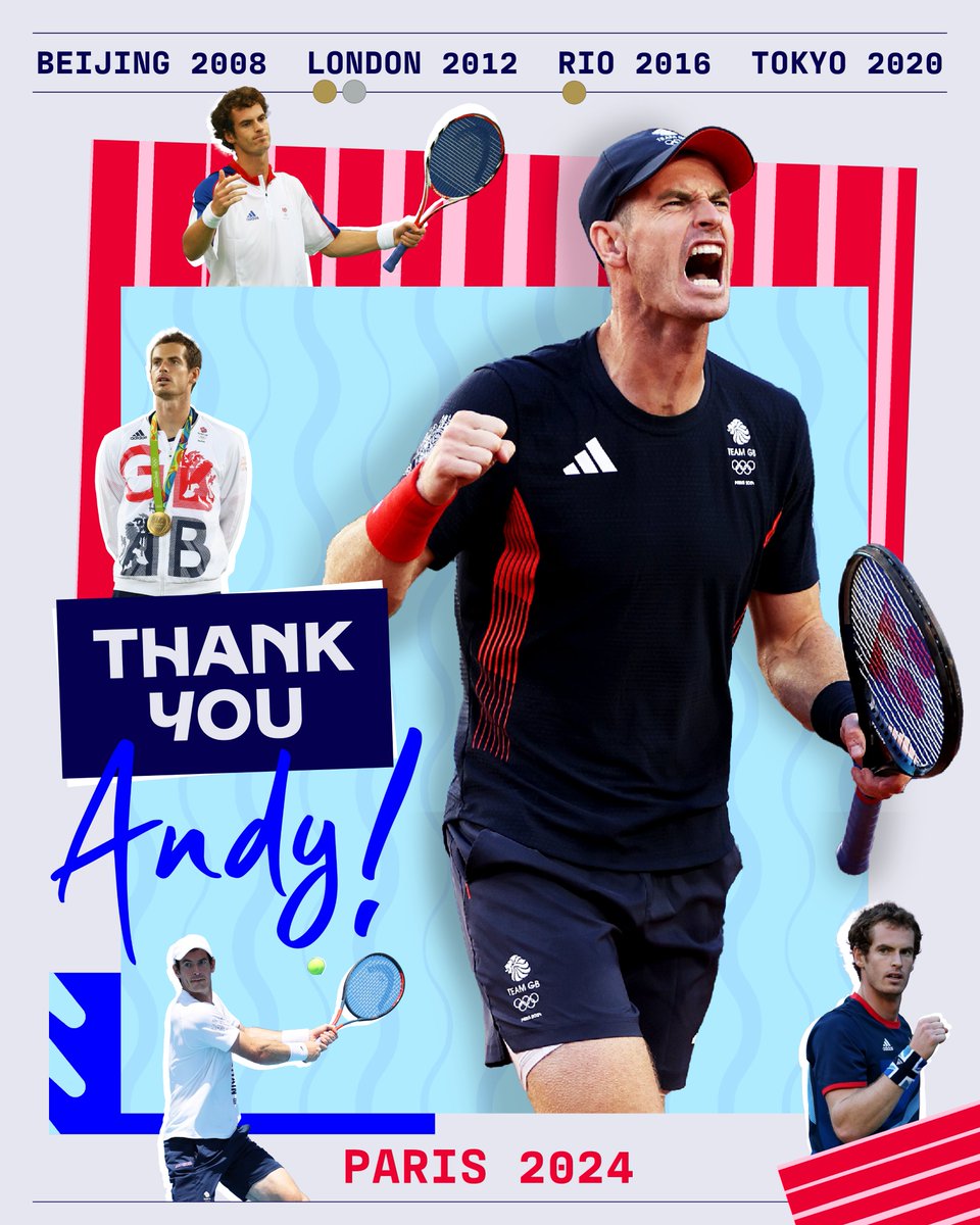 Farewell, Sir Andy Murray

Five-time Olympian, three-time Olympic medallist and British sporting legend.